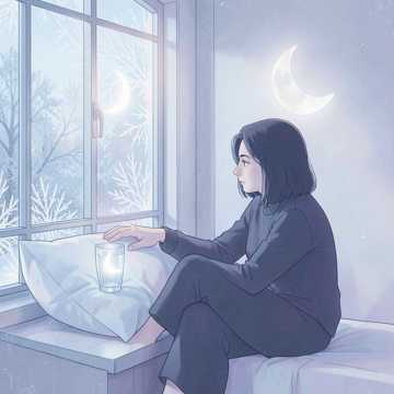 枕单结了一层霜