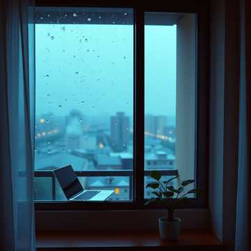 窗玻璃上的雨滴