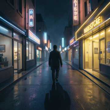 影子与霓虹并行