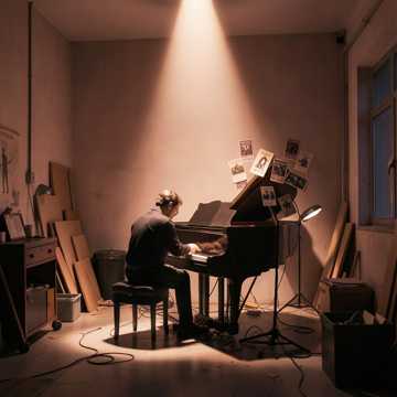 眼泪煮沸的聚光灯