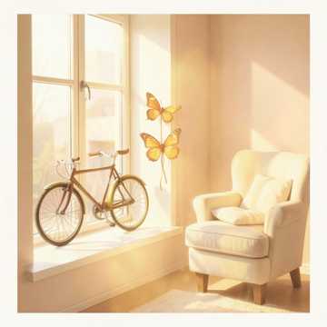 蝴蝶结系到斜阳里