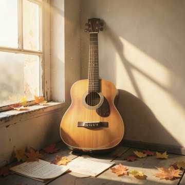 旧琴箱上落满秋