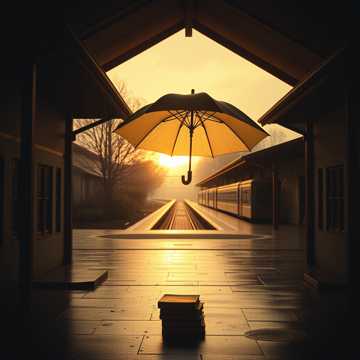 毕业生与油纸伞