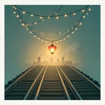 地铁交错披星光