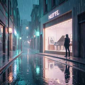 晾雨的霓虹