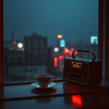 窗边雨点敲玻璃