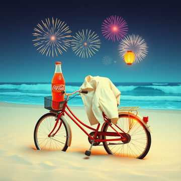 冰汽水气泡旋转