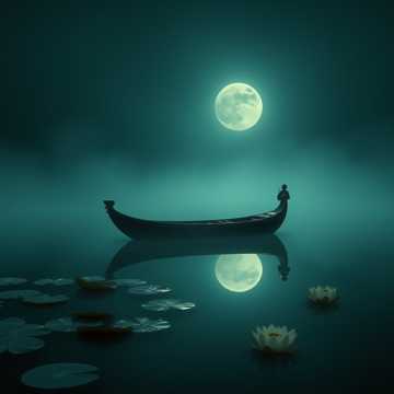 残荷里的青铜镜