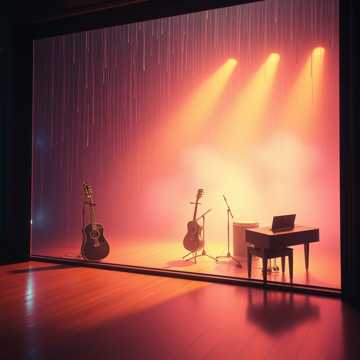 镁光灯炸开的雨季