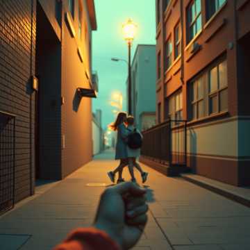 掌心停在发梢前