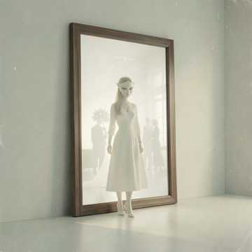 镜子前的双面人