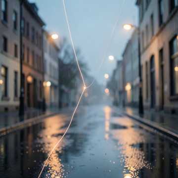 指尖风筝定格的雨