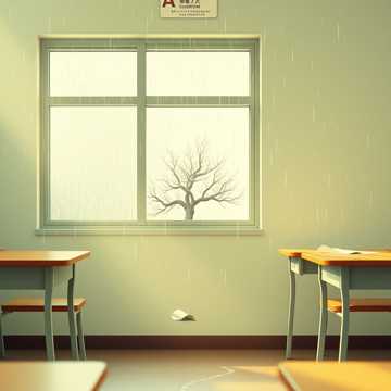 毕业前的香樟下雨