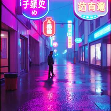 霓虹溶解夜