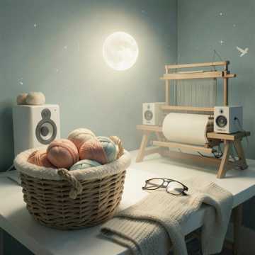 毛线缠绕的月光