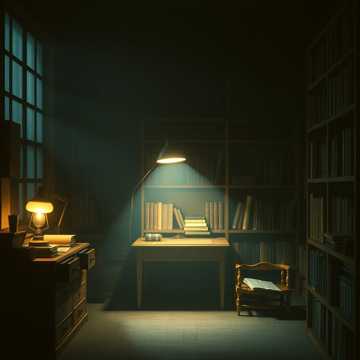 雾锁旧书房