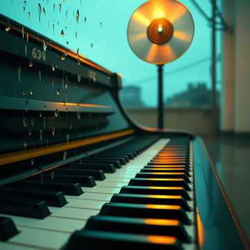 琴键夹层未戳破的雨