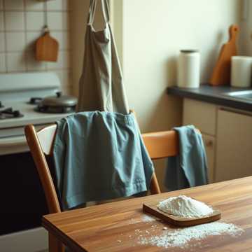 灶台边的旧围裙