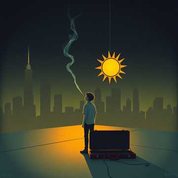 中年楼影自斟海