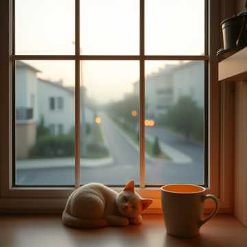 晨光温柔敲窗