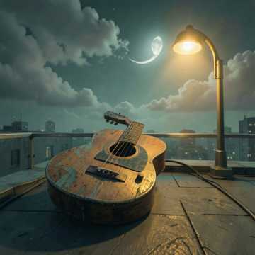 吉他睡在晚风里