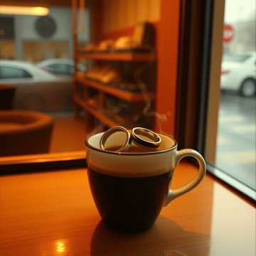瓷戒指 黑咖啡