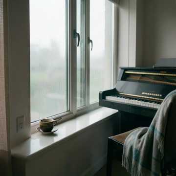 雨丝滴进旧琴弦