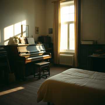 旧钢琴睡了整个夏天