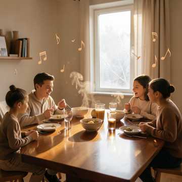 晚灯围坐汤正沸