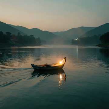 沱江上的手电筒