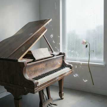 旧钢琴折角