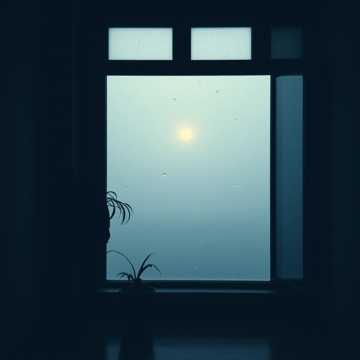 雨丝压窗