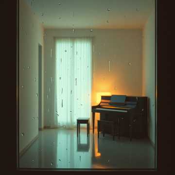 玻璃窗上的雨痕