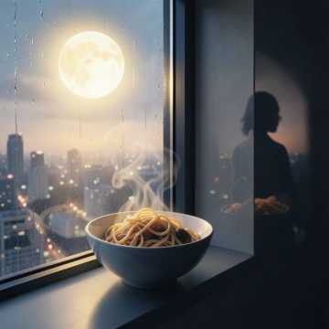 窗台上的月光碗