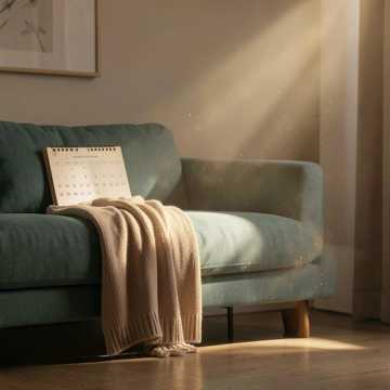 空房间的旧日历