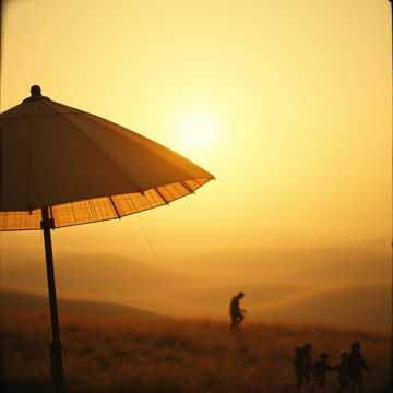 伞骨撑过的天空