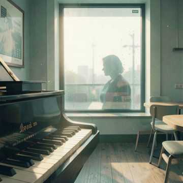 钢琴上落满灰尘