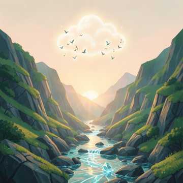 云雀驮着群山飞