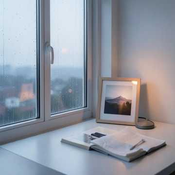 玻璃窗上的雨痕