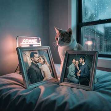 猫眼里的倒带合影