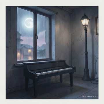 琴键落下空椅子