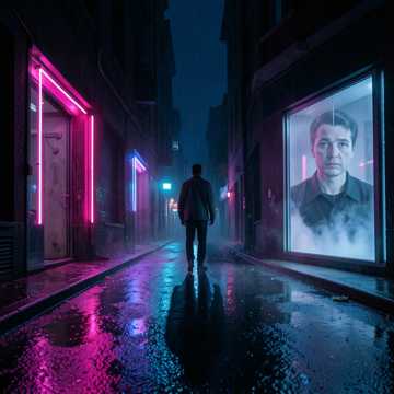 一个人走的路灯