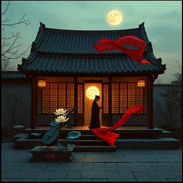 更儿里月影照花台