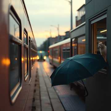 班车左侧的侧脸