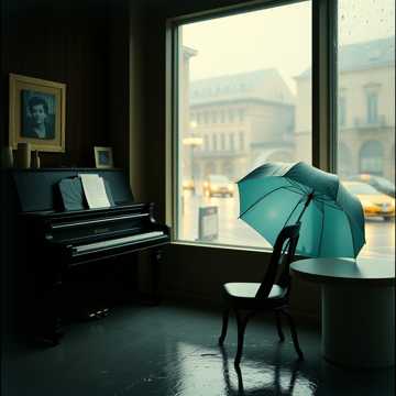 旧琴键上的雨痕