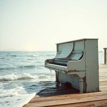 潮汐落满旧琴键