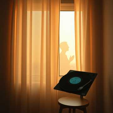 窗帘记得你转身的纹路