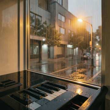 琴键淋着雨