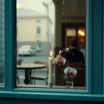 玻璃窗上的雨痕