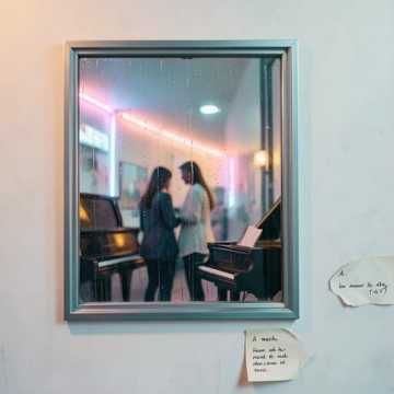 玻璃上的旧雨痕